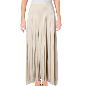 Helmut Lang Pleated Chiffon‎ Maxi Skirt in Oyster Size 6 Formal Designer